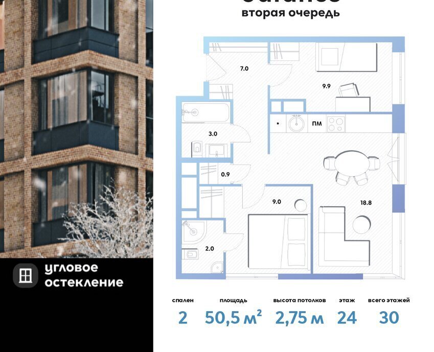 квартира г Москва метро Окская ЮВАО Рязанский ЖК Баланс фото 1