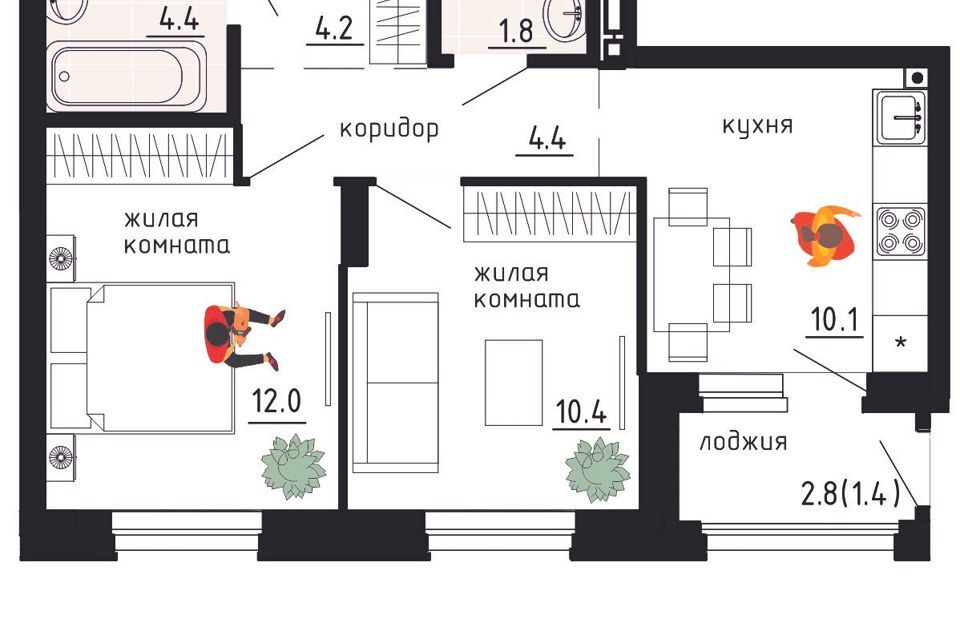 квартира г Пермь р-н Ленинский гск ГСК 27 Газеты Звезда 5 Пермь городской округ фото 1