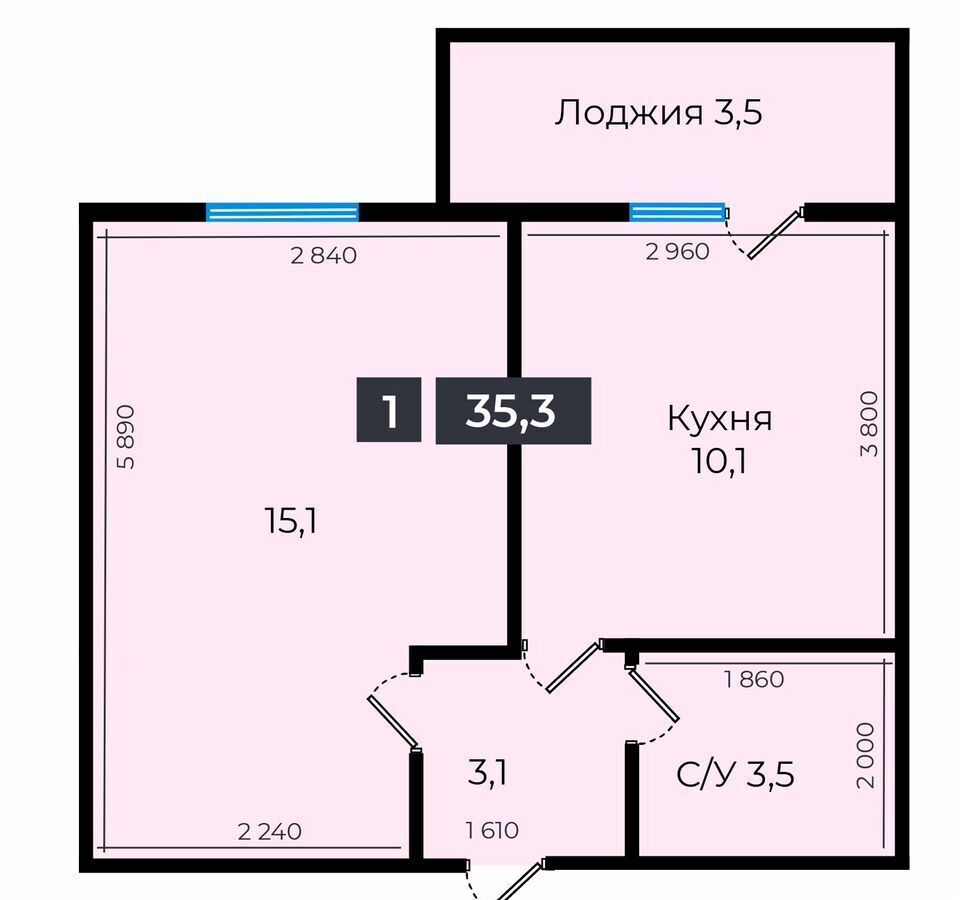 квартира г Ставрополь р-н Промышленный ул Южный обход 53 ЖК «Атмосфера-1» фото 1