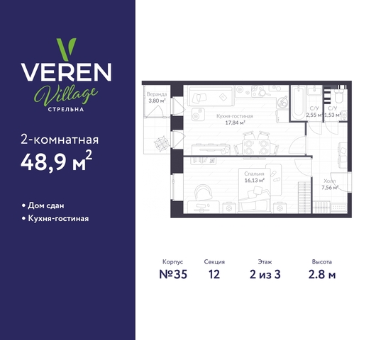 п Стрельна ЖК «VEREN VILLAGE стрельна» метро Нарвская метро Кировский Завод ш Красносельское З 5, Проспект Ветеранов, Ленинский Проспект, Автово фото