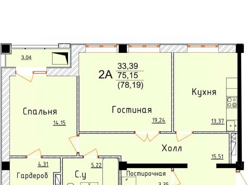 квартира г Дербент ул Графа Воронцова 78ск ЖК «Аль-Бейт Парк» А-2 фото 1