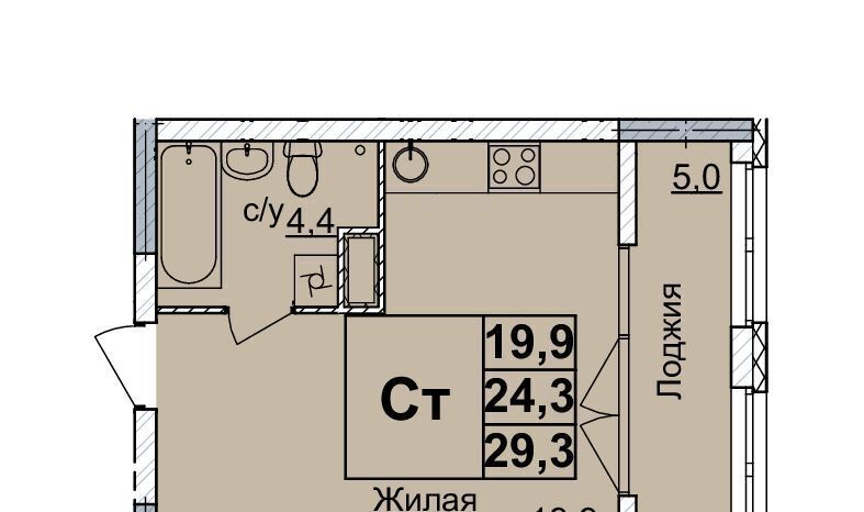 квартира г Нижний Новгород Горьковская ЖК «Горизонты Нижнего» фото 1