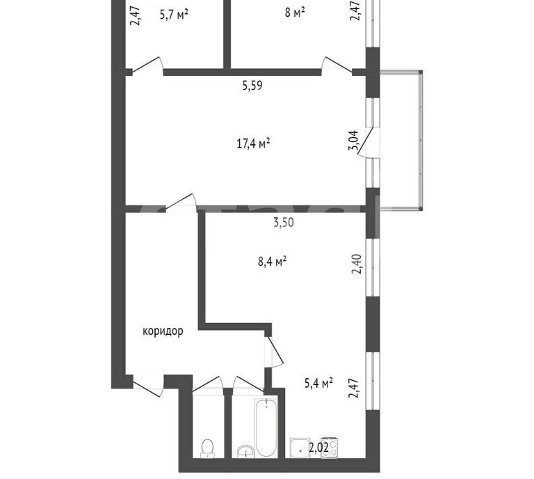 квартира г Ачинск мкр 5-й 22б фото 12