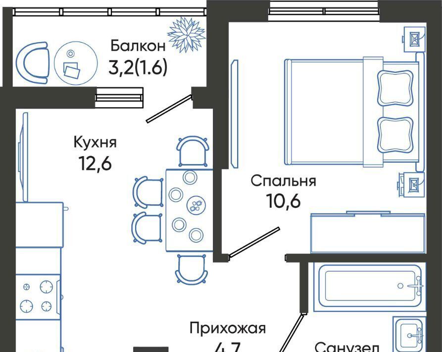квартира г Новороссийск р-н Центральный ЖК Облака 2 фото 1