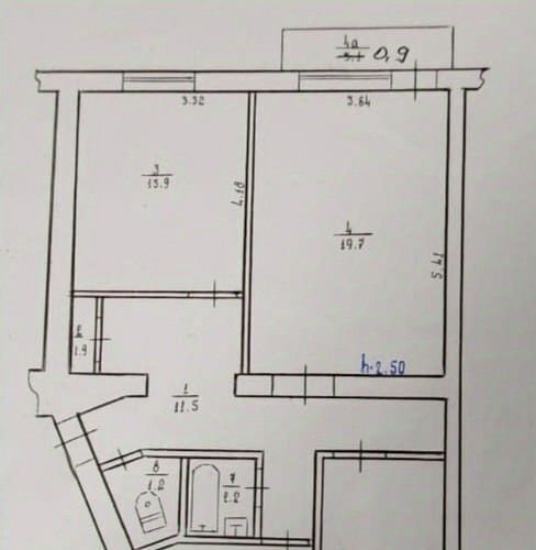 квартира г Евпатория пгт Новоозерное ул Героев-Десантников 3 фото 2