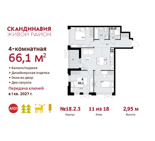 жилой район «Скандинавия» Сосенское, жилой комплекс Скандинавия, 18. 2.3, Бутово фото