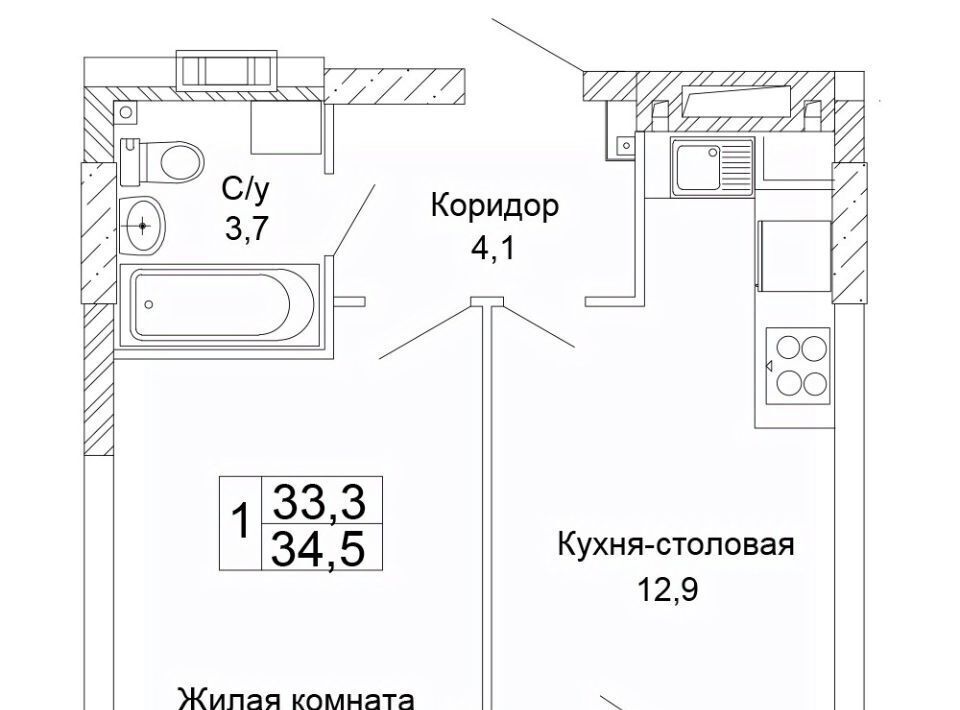 квартира г Волгоград р-н Кировский ЖК «Колизей» фото 1