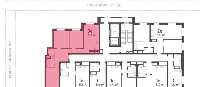 квартира г Санкт-Петербург метро Ладожская ул Партизанская округ Большая Охта фото 2