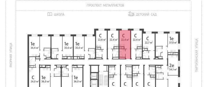 квартира г Санкт-Петербург метро Ладожская ЖК «ЛСР. Большая Охта» округ Большая Охта фото 2