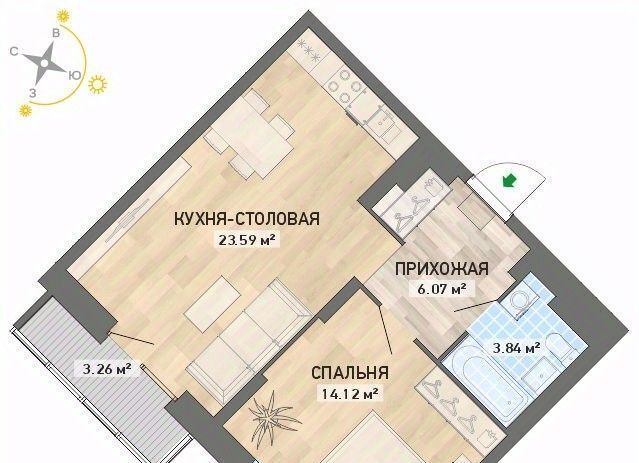 квартира г Екатеринбург Ботаническая ул Павлодарская 4/3 фото 1