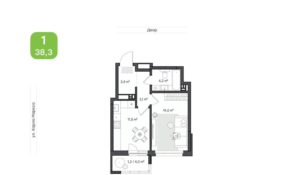 квартира г Хабаровск р-н Центральный ул Синельникова 4 фото 1