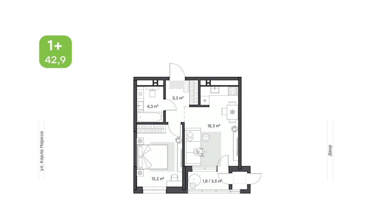 квартира г Хабаровск р-н Центральный ул Синельникова 4 фото 1