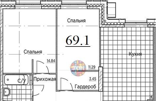 квартира г Санкт-Петербург метро Василеостровская ул 12-я линия 41к/1 округ Васильевский фото 2