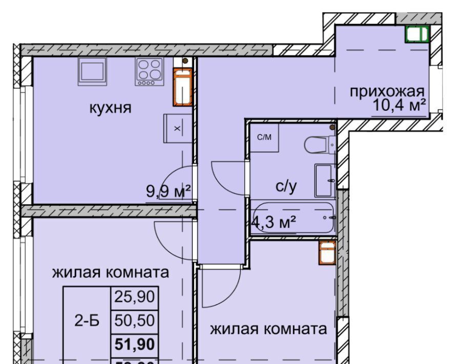 квартира г Нижний Новгород Комсомольская ул Дружаева 30 фото 1