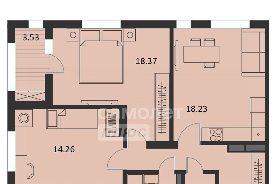 квартира г Курск р-н Центральный ул Хуторская 33 фото 2