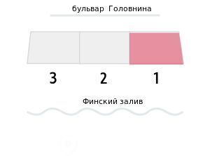 квартира г Санкт-Петербург метро Приморская пр-кт Крузенштерна 4 округ Гавань фото 2