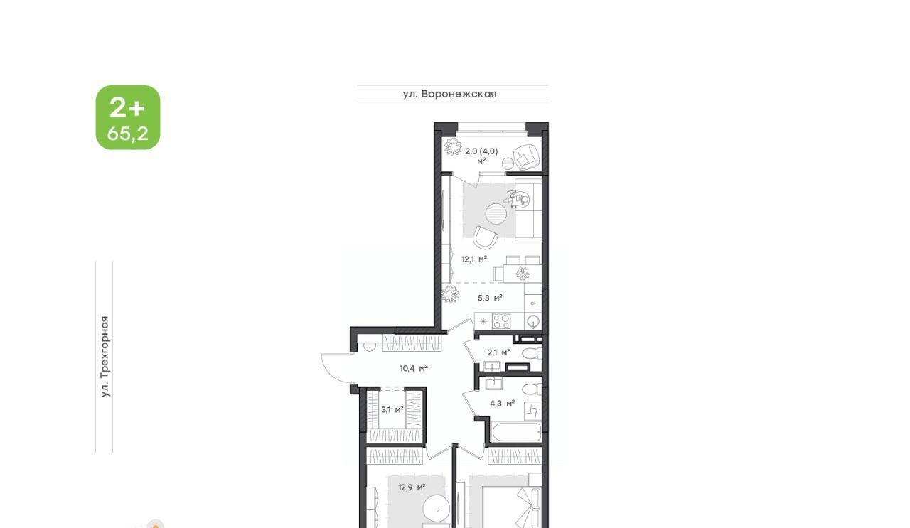 квартира г Хабаровск р-н Краснофлотский ул Воронежская 159а фото 1