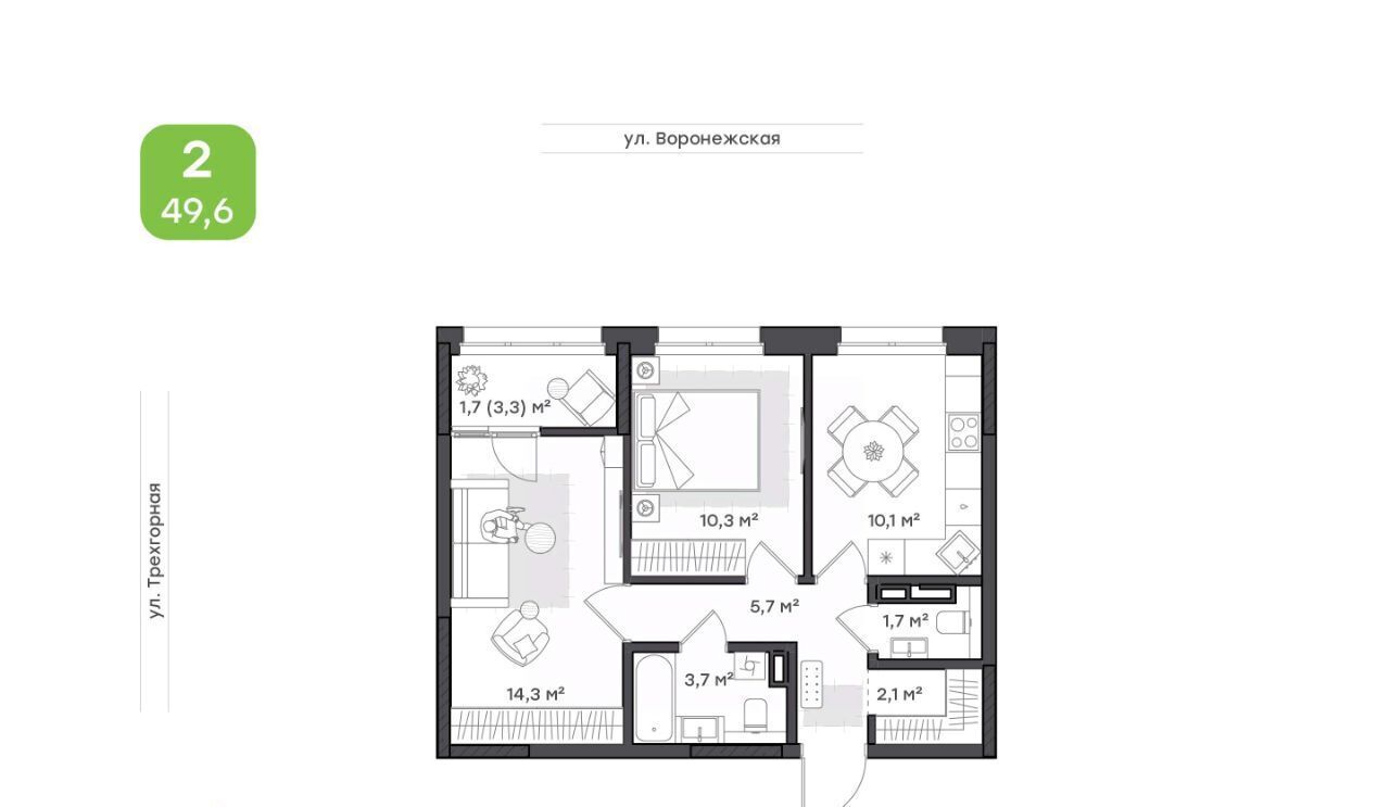 квартира г Хабаровск р-н Краснофлотский ул Воронежская 159а фото 1