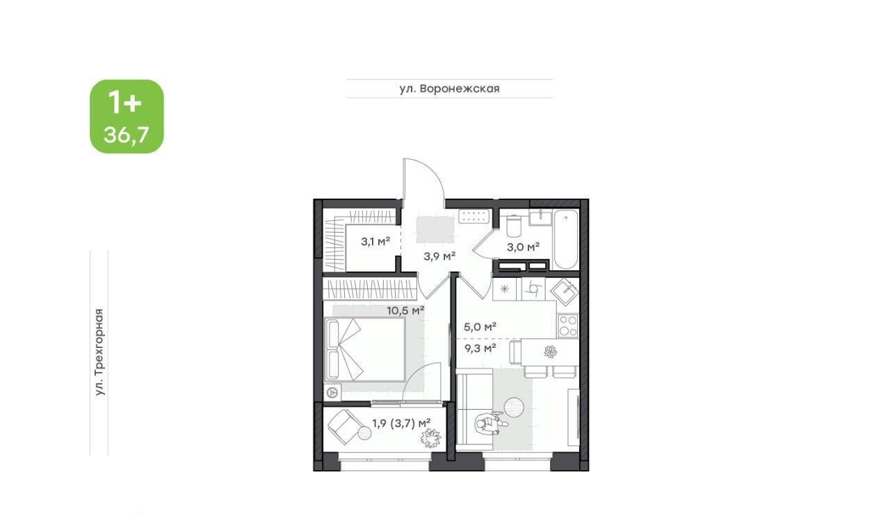 квартира г Хабаровск р-н Краснофлотский ул Воронежская 159а фото 1