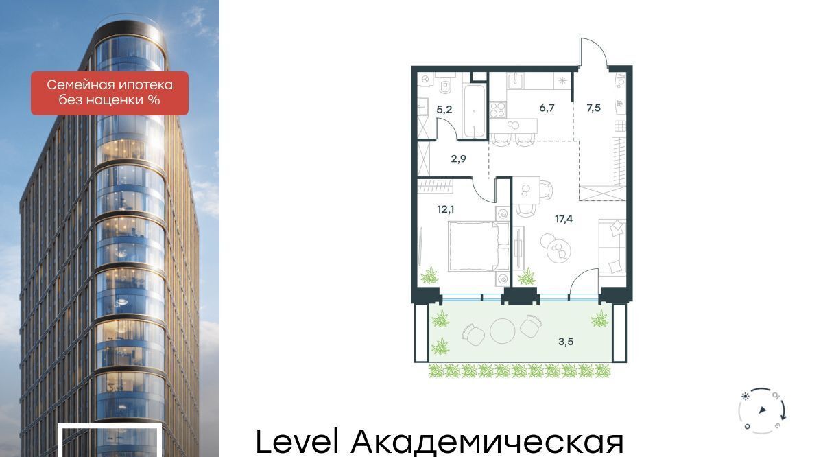 квартира г Москва метро Академическая ул Профсоюзная 2/22 муниципальный округ Академический фото 1