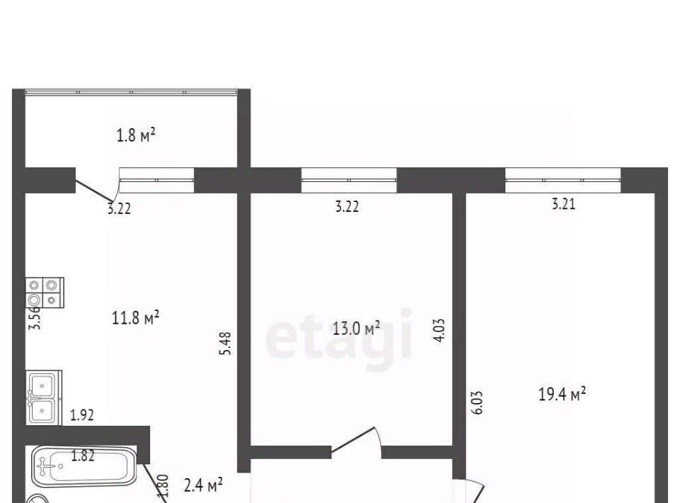 квартира г Оренбург р-н Дзержинский ул Автомобилистов 13 фото 2