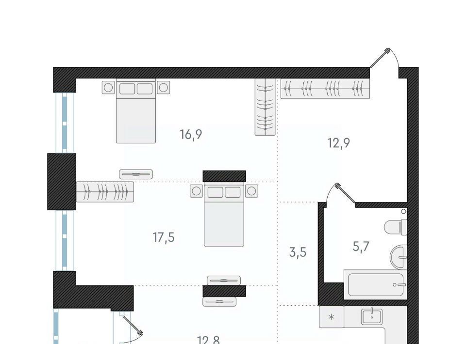 квартира г Новосибирск Заельцовская ул Кубовая 32 фото 1