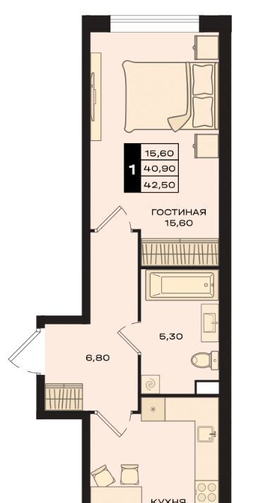 квартира г Ростов-на-Дону р-н Первомайский пр-кт Шолохова фото 1