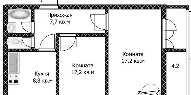 квартира г Уфа р-н Калининский ул Ферина 24 фото 14