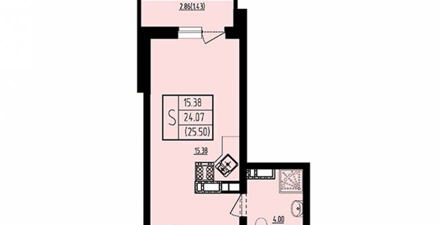 квартира г Краснодар р-н Прикубанский ул им. Евгении Жигуленко 11/2 фото 6