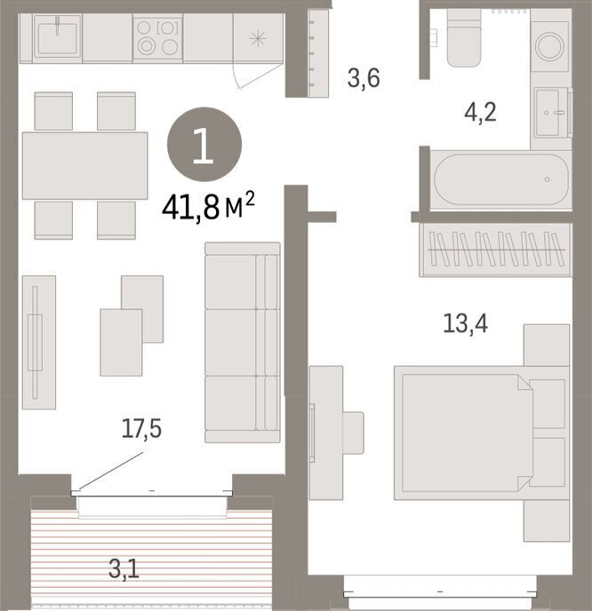 квартира г Тюмень жилой комплекс На Минской фото 2