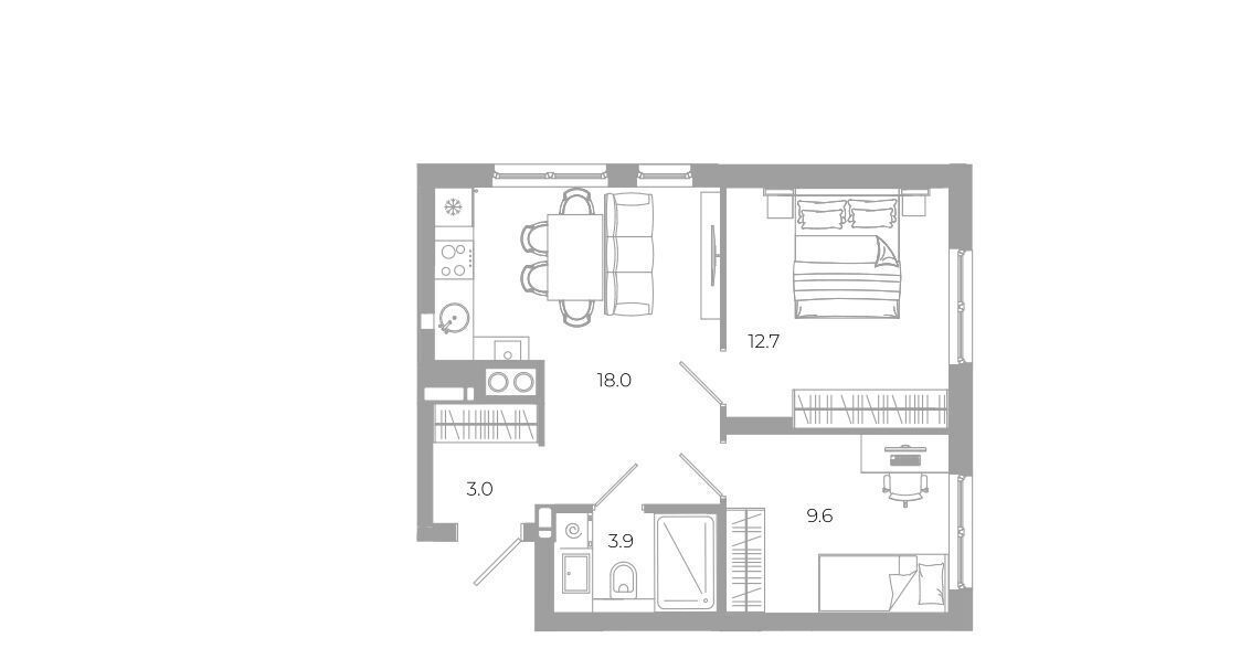 квартира г Астрахань р-н Советский ул Космонавтов 18 с 1 фото 1