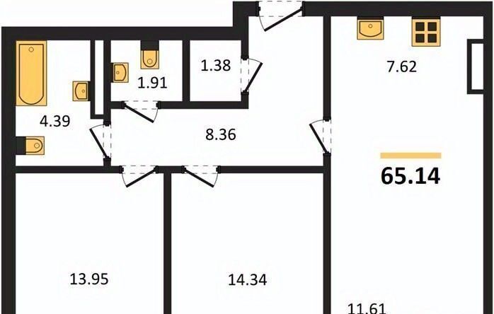 квартира г Воронеж р-н Центральный ЖК «Бунин» фото 1