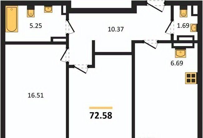 квартира г Воронеж р-н Центральный ЖК «Бунин» фото 1