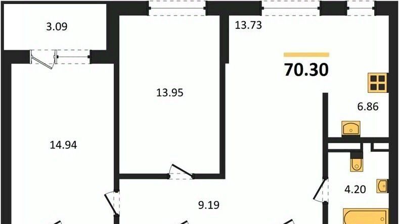 квартира г Воронеж р-н Центральный ЖК «Бунин» фото 1