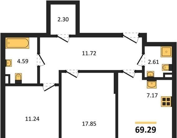 квартира г Воронеж р-н Центральный ЖК «Бунин» фото 1