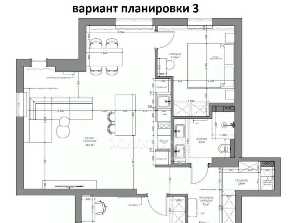 квартира г Новосибирск Заельцовская ул Тимирязева 73/1 фото 33