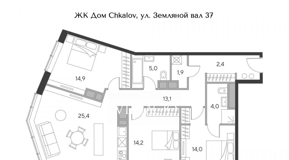 квартира г Москва метро Чкаловская Бауманка пл Курского Вокзала 1 фото 1