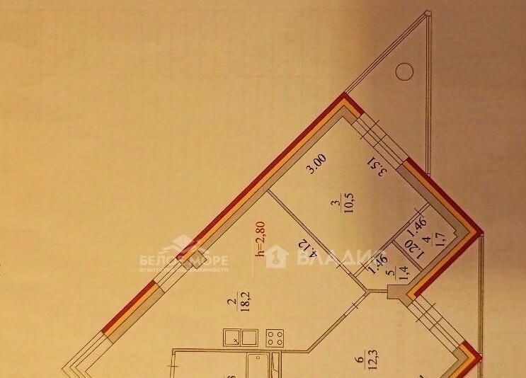 квартира г Архангельск Октябрьский ул Суворова 11к/2 фото 22