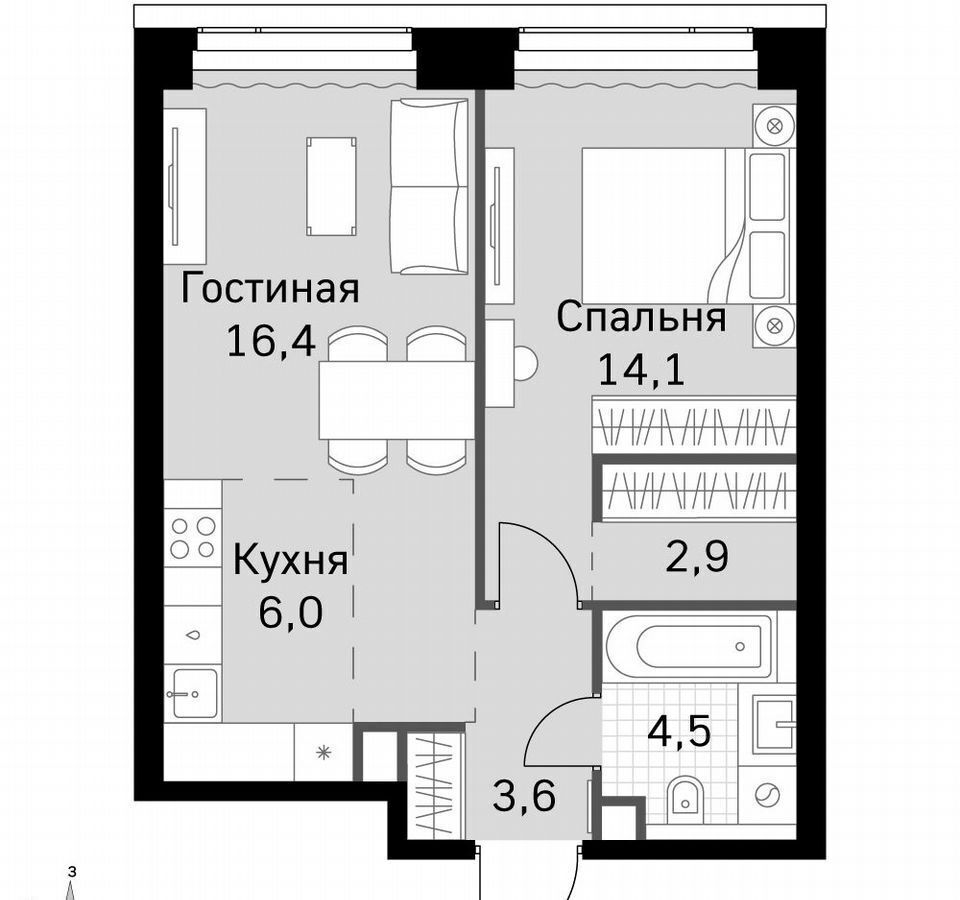 квартира г Москва метро Беговая 3-й Хорошёвский проезд, д. 3А фото 1