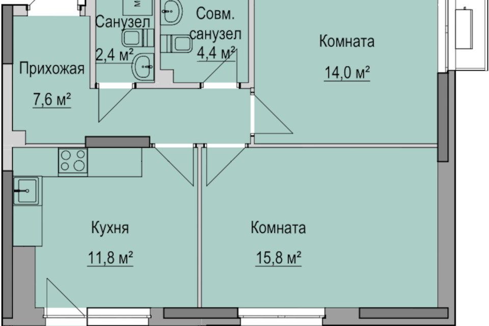 квартира г Ижевск р-н Первомайский Центральный Ижевск городской округ, 83а фото 1