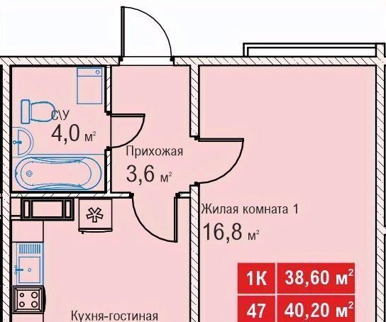 квартира г Нижний Новгород Парк культуры ЖК «Торпедо» 4 фото 1