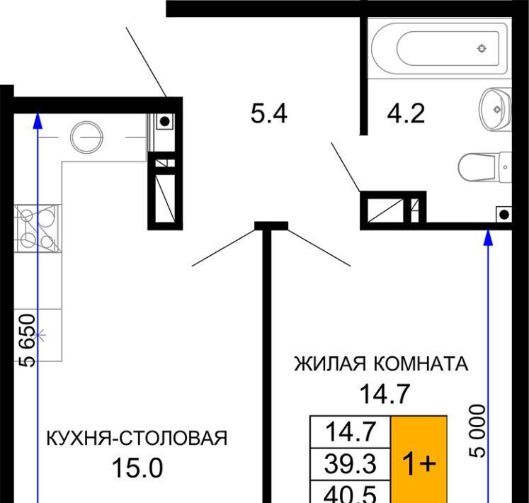 квартира г Краснодар р-н Прикубанский ЖК «Дыхание» фото 1