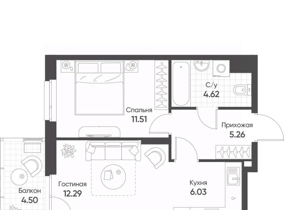 квартира г Казань Козья слобода ул Гаврилова 5бк/1 фото 1