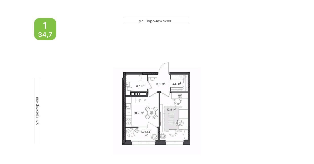 квартира г Хабаровск р-н Краснофлотский ул Воронежская 159 фото 1