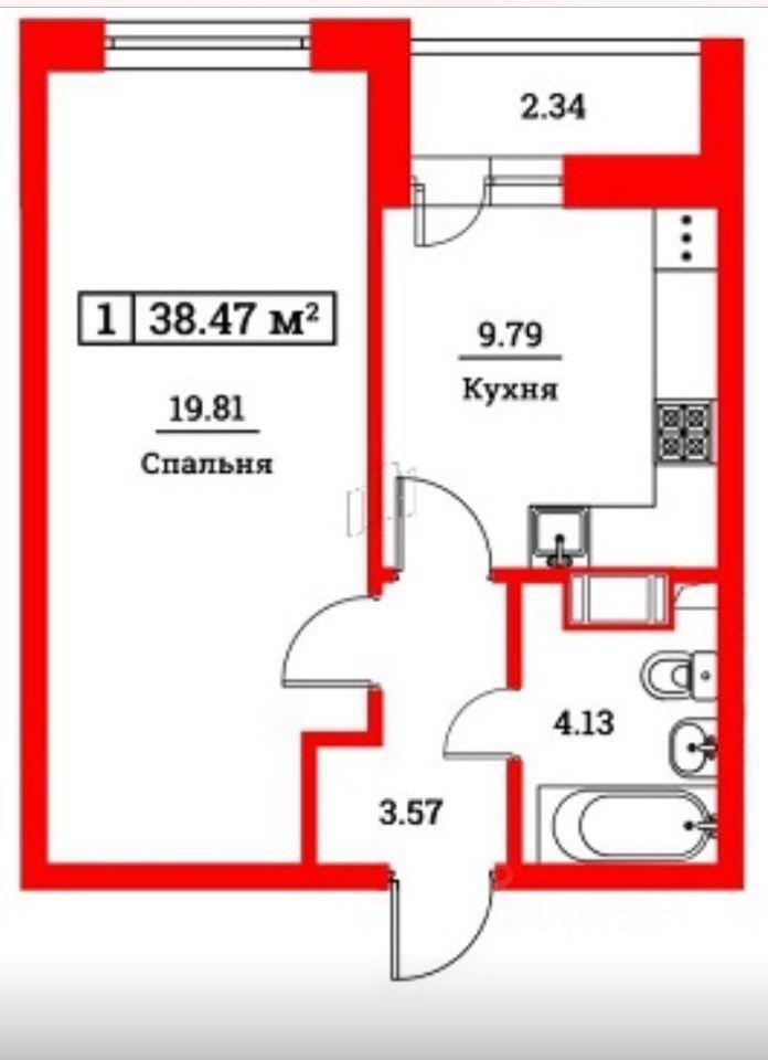 квартира р-н Всеволожский г Мурино ул Екатерининская 19 Девяткино фото 8