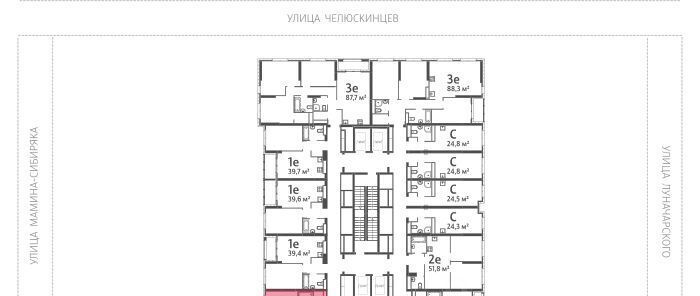 квартира г Екатеринбург Уральская Центральный ЖК «Азина 16» жилрайон фото 2