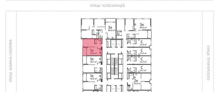 квартира г Екатеринбург Уральская Центральный ЖК «Азина 16» жилрайон фото 2