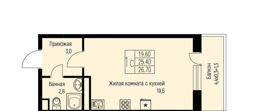 квартира г Краснодар п свх Прогресс п Березовый р-н Прикубанский ЖК Прогресс фото 1