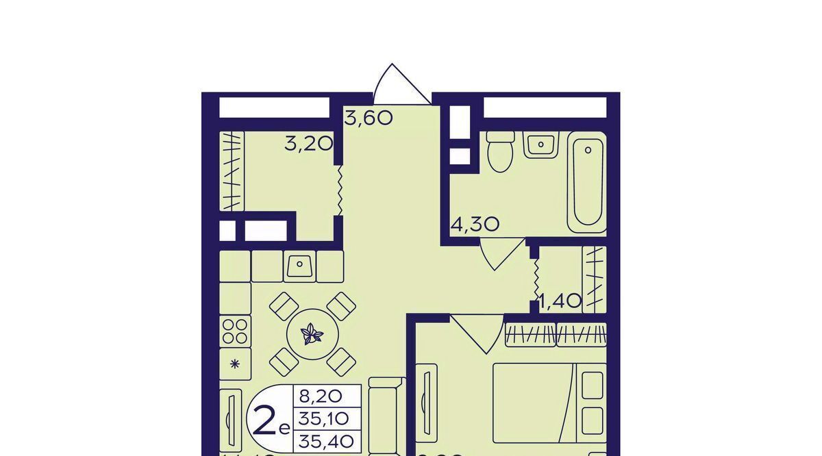 квартира г Балашиха мкр Железнодорожный Центр-2 к 413, Новокосино фото 1