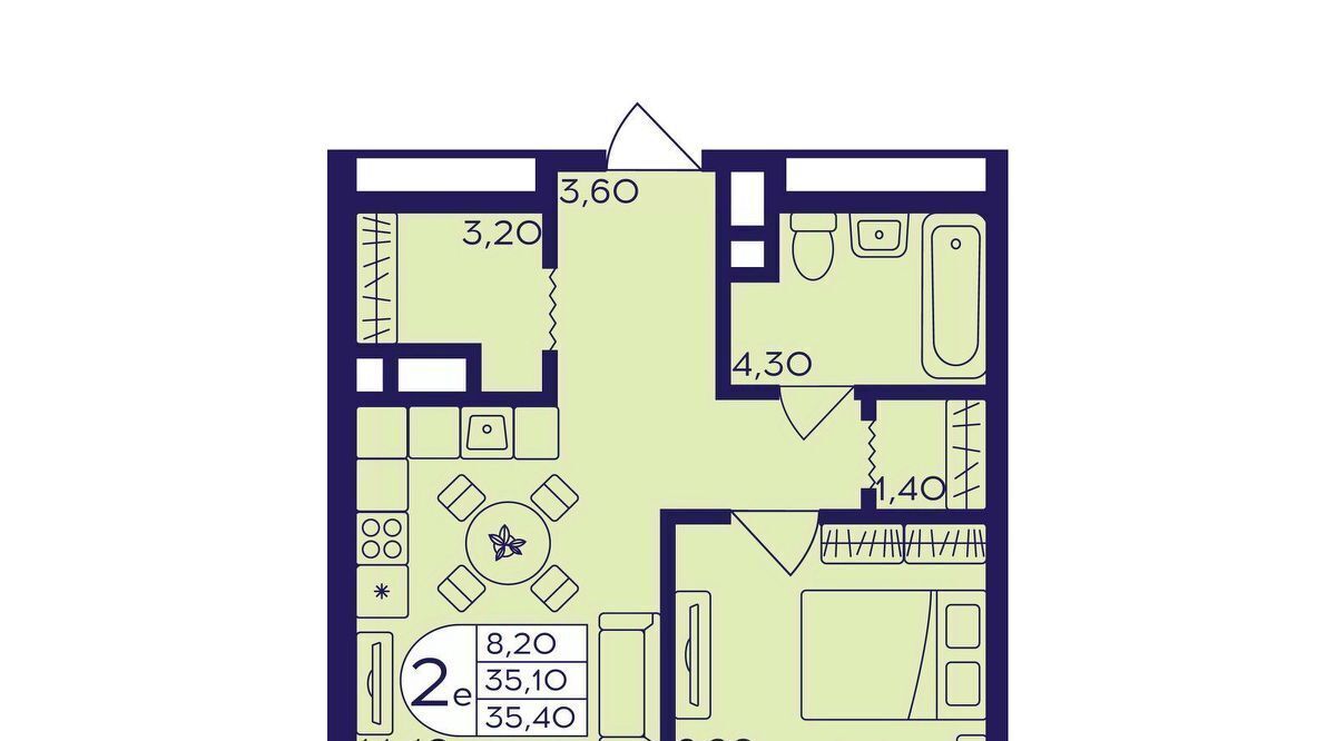 квартира г Балашиха мкр Железнодорожный Центр-2 к 413, Новокосино фото 1